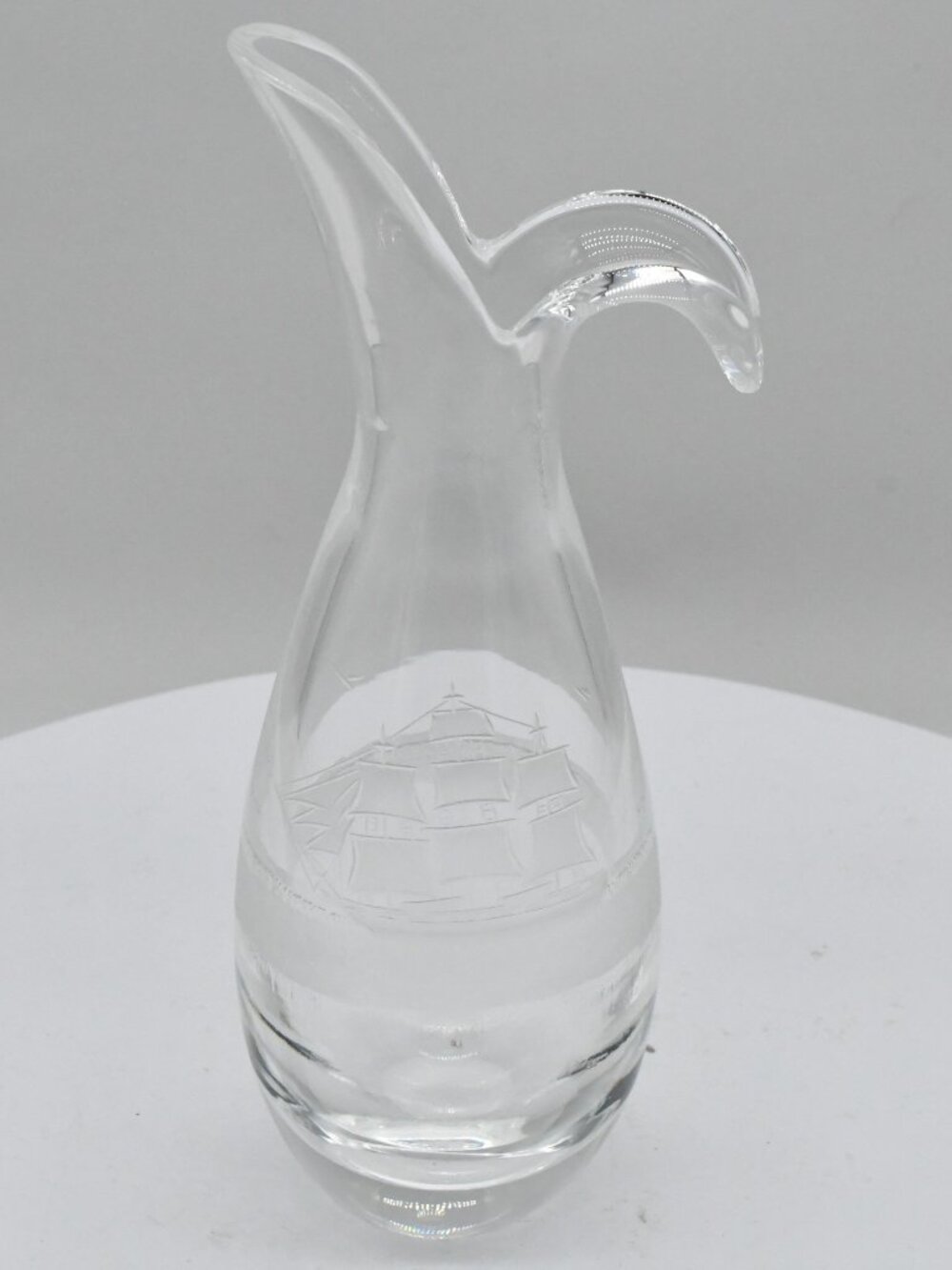 Vintage Steuben Crystal "Sheared Rim" Flower Vase 8083 Double Signed 1957